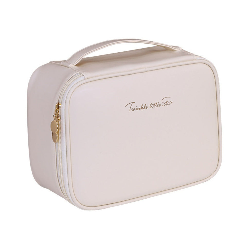 Makeup bag with compartments, makeup bag organizer, 6 large divisions portable large capacity high-end makeup bag, travel makeup brush cosmetic storage bag