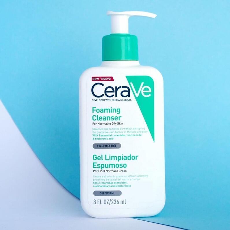 CeraVe Foaming Cleanser for Normal to Oily Skin - Gentle, Non-Comedogenic Facial Cleanser with Ceramides & Hyaluronic Acid