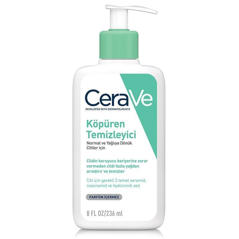 CeraVe Foaming Cleanser for Normal to Oily Skin - Gentle, Non-Comedogenic Facial Cleanser with Ceramides & Hyaluronic Acid
